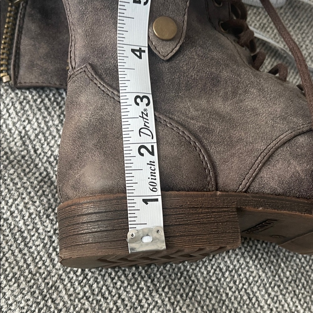 Dollhouse Charcoal Lace-Up Moto Boots - Picture 16 of 16
